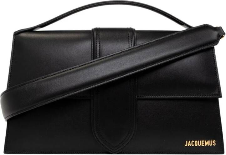 Jacquemus Zwarte Opvouwbare Tas met Gouden Logo Black Dames