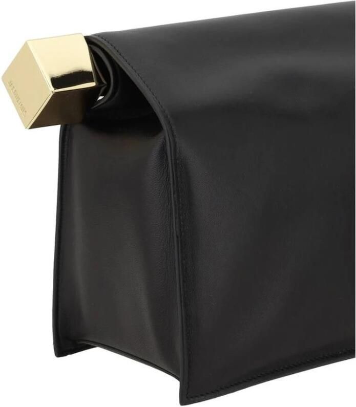 Jacquemus Leren handtas in ronde vierkante vorm Black Dames - Foto 2