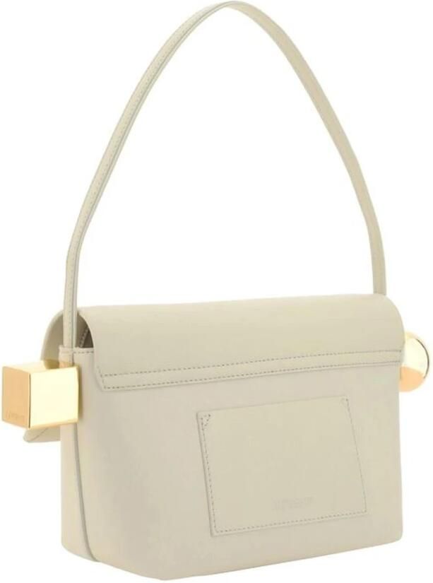 Jacquemus Stijlvolle leren schoudertas met metalen details Beige Dames - Foto 13
