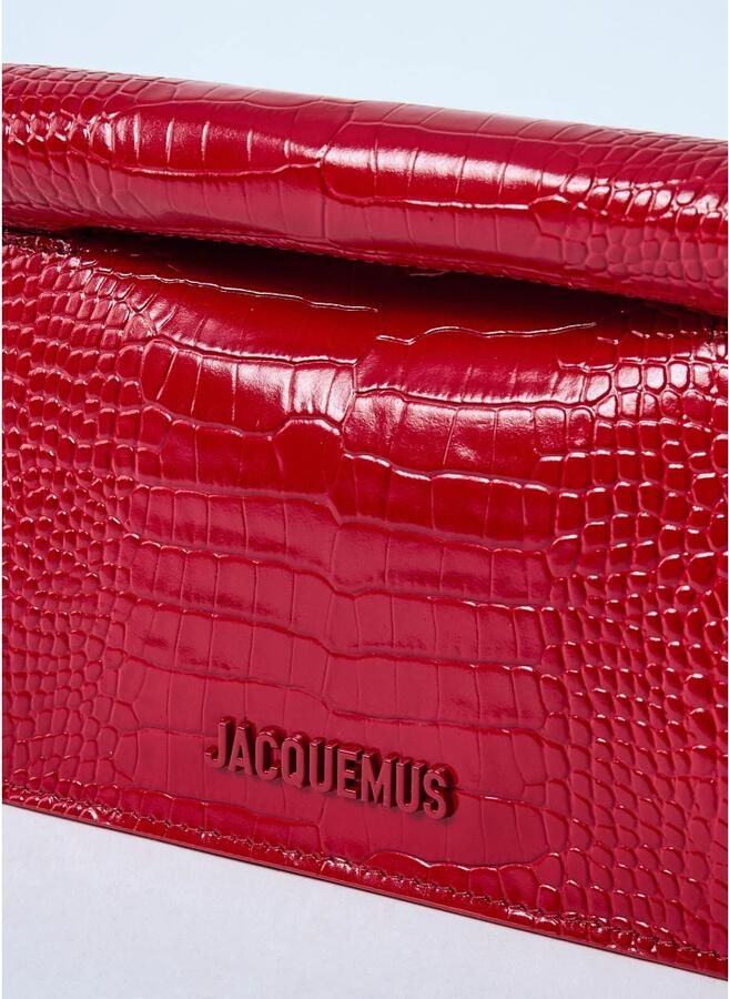 Jacquemus Geometrische Krokodil-geprinte Clutch Tas Red Dames - Foto 2