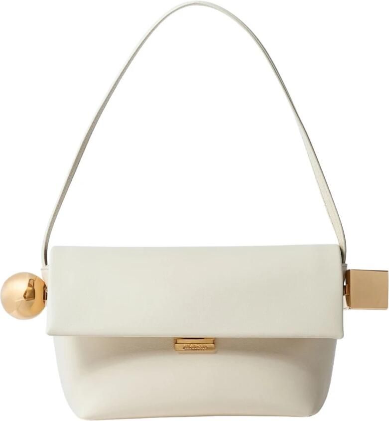 Jacquemus Stijlvolle leren schoudertas met metalen details Beige Dames - Foto 6