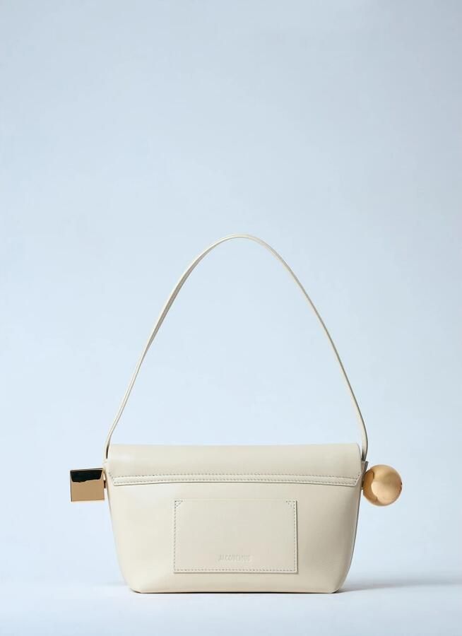 Jacquemus Stijlvolle leren schoudertas met metalen details Beige Dames - Foto 10