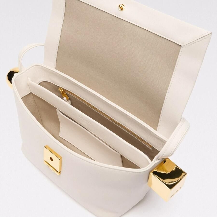 Jacquemus Stijlvolle leren schoudertas met metalen details Beige Dames - Foto 2