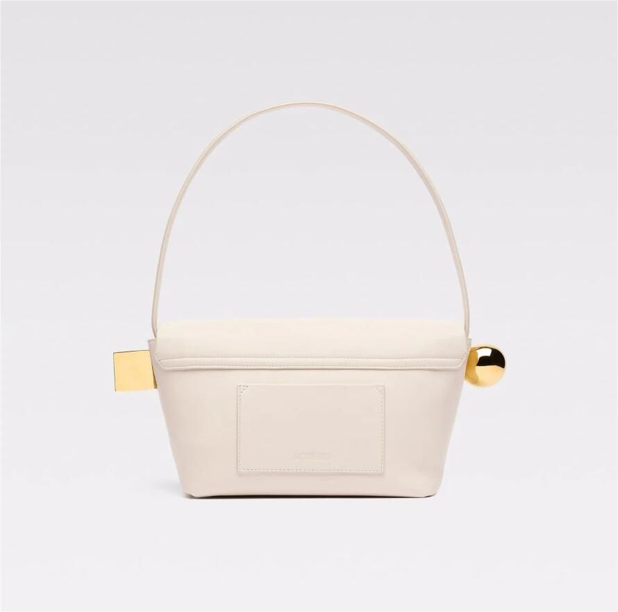 Jacquemus Stijlvolle leren schoudertas met metalen details Beige Dames - Foto 5