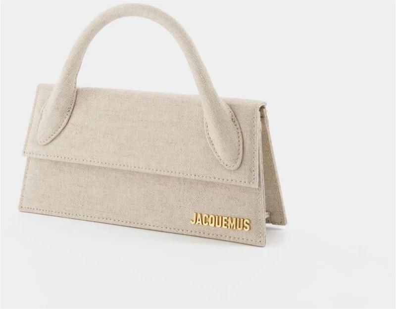 Jacquemus Lange Handtas met Bovenhandvat en Afneembare Schouderband Beige Dames - Foto 4