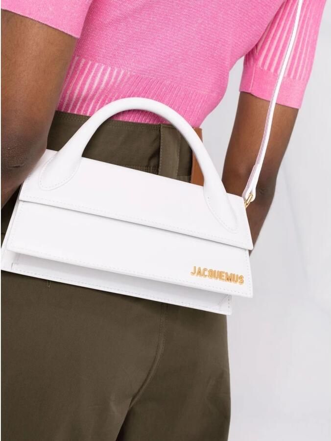 Jacquemus Gestructureerde leren tas met kreeftsluiting White Dames - Foto 4