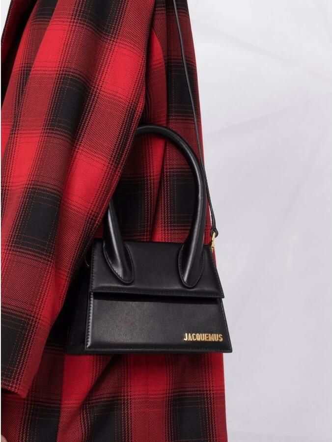 Jacquemus Shoppers & Totes Le Chiquito Moyen Top Handle Bag Leather in zwart - Foto 8
