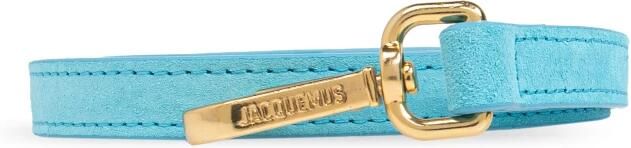 Jacquemus Hobo bags Light Blue Suede Bambino Bag in blauw - Foto 7