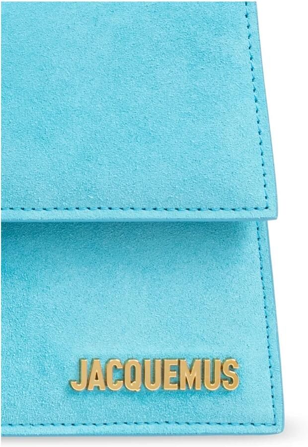 Jacquemus Hobo bags Light Blue Suede Bambino Bag in blauw - Foto 4
