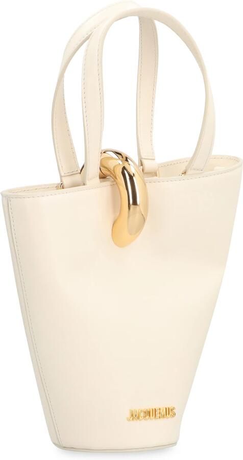 Jacquemus Totes & shoppers Le Petit Bambola Shopper Bag Leather White in wit - Foto 7