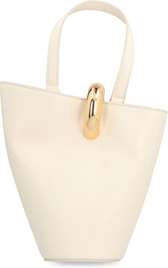 Jacquemus Totes & shoppers Le Petit Bambola Shopper Bag Leather White in wit - Foto 5