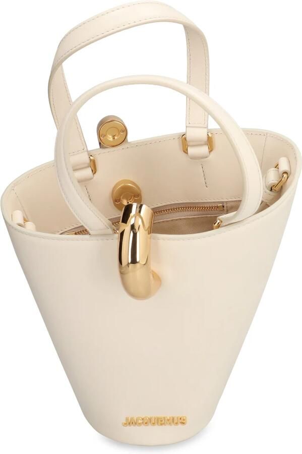 Jacquemus Totes & shoppers Le Petit Bambola Shopper Bag Leather White in wit - Foto 3