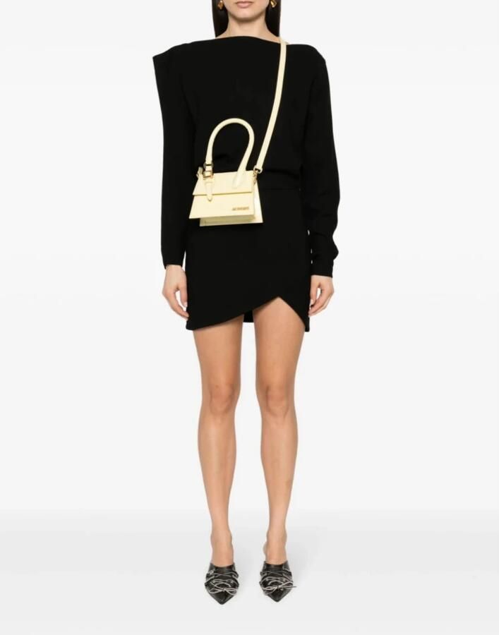 Jacquemus Krokodil-geëmbosseerde leren handtas met metalen logo Yellow Dames - Foto 2