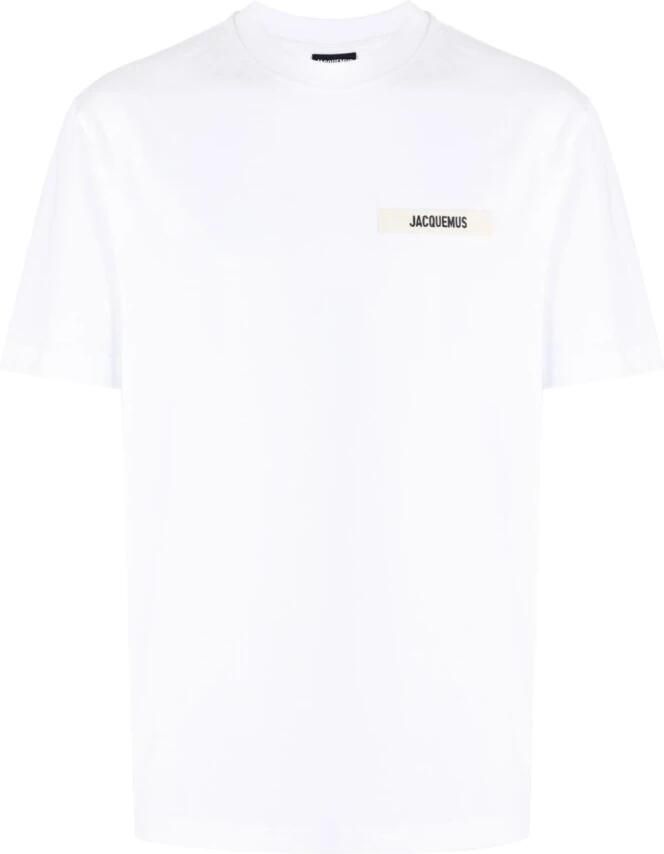 Jacquemus Witte T-shirts en Polos met Gros Grain Detail White Heren - Foto 9
