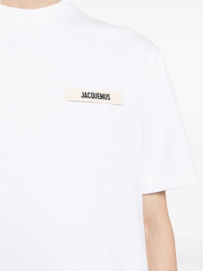 Jacquemus Witte T-shirts en Polos met Gros Grain Detail White Heren - Foto 3