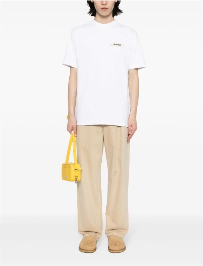 Jacquemus Witte T-shirts en Polos met Gros Grain Detail White Heren - Foto 6