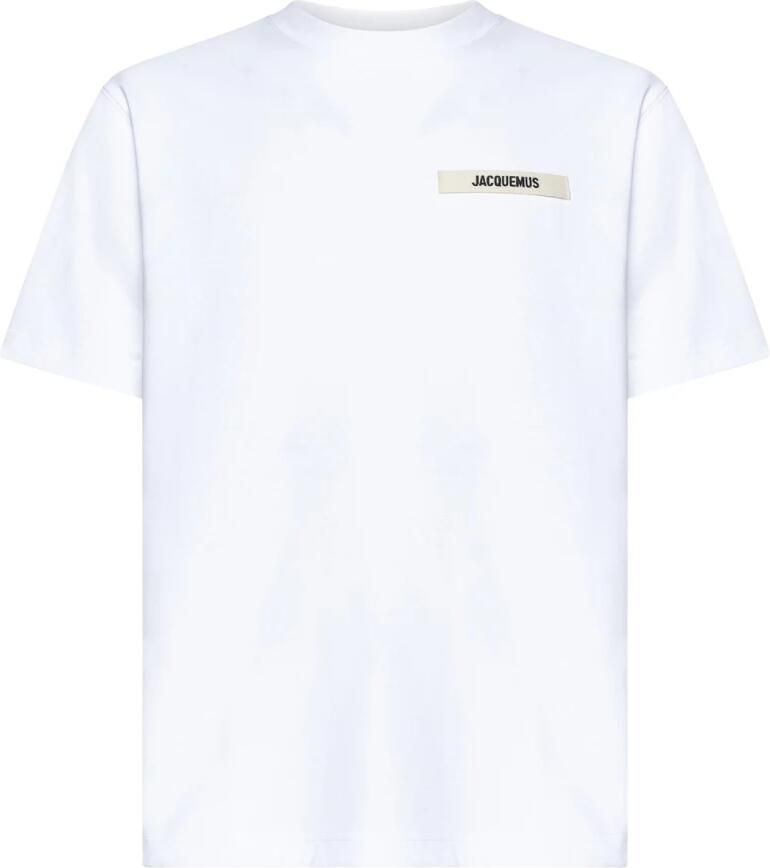 Jacquemus Witte T-shirts en Polos met Gros Grain Detail White Heren