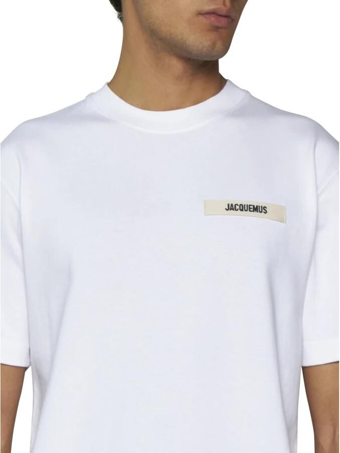 Jacquemus Witte T-shirts en Polos met Gros Grain Detail White Heren - Foto 2