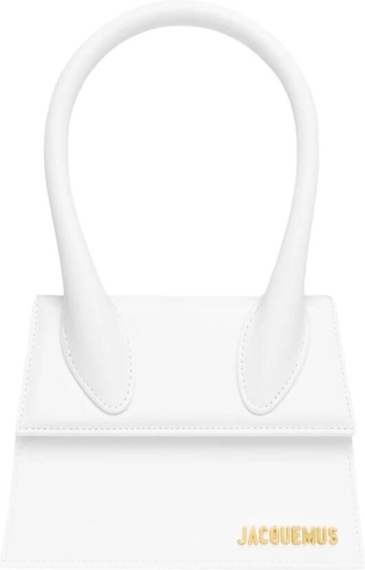 Jacquemus Satchels Le Chiquito Moyen Top Handle Bag Leather in wit - Foto 10