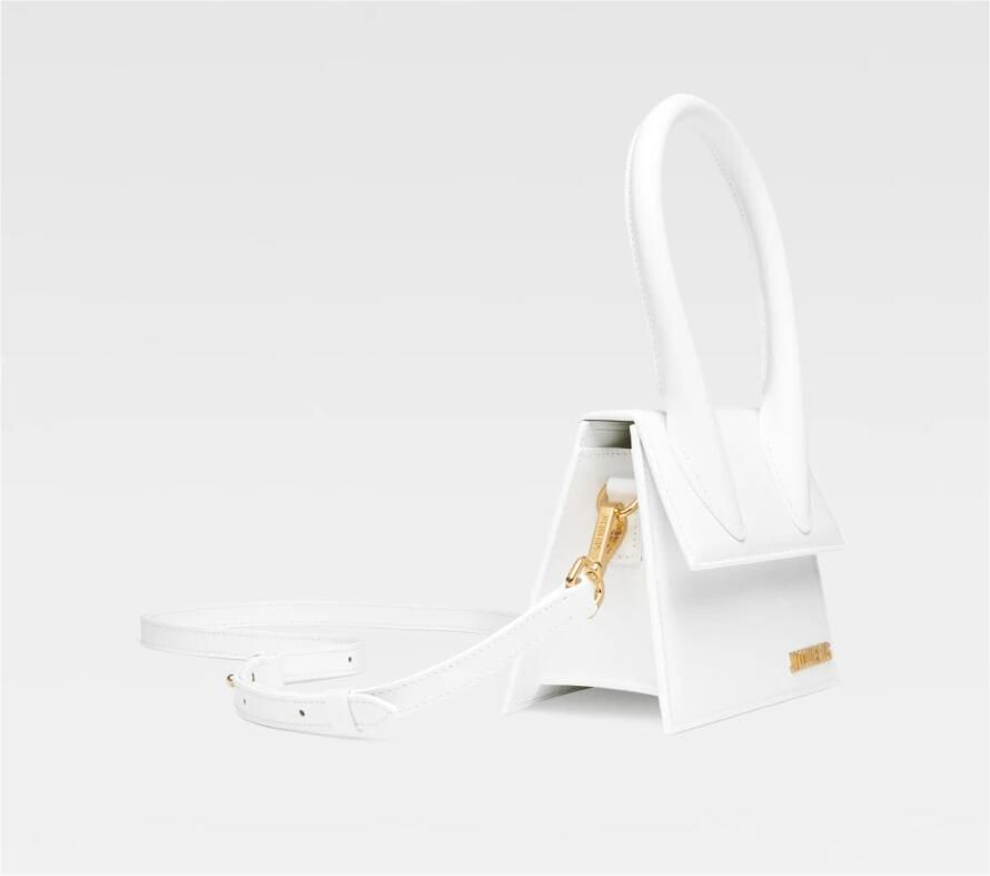 Jacquemus Satchels Le Chiquito Moyen Top Handle Bag Leather in wit - Foto 7