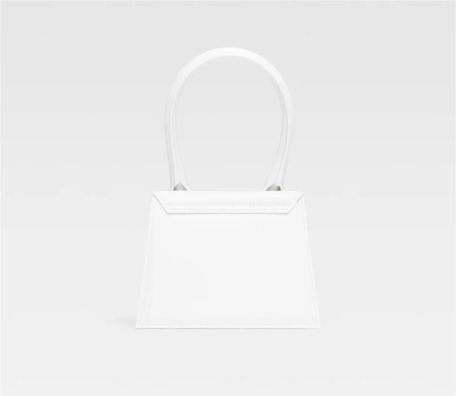 Jacquemus Satchels Le Chiquito Moyen Top Handle Bag Leather in wit - Foto 8
