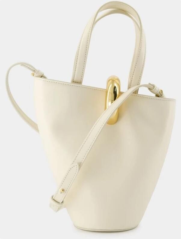 Jacquemus Totes & shoppers Le Petit Bambola Shopper Bag Leather White in wit - Foto 6