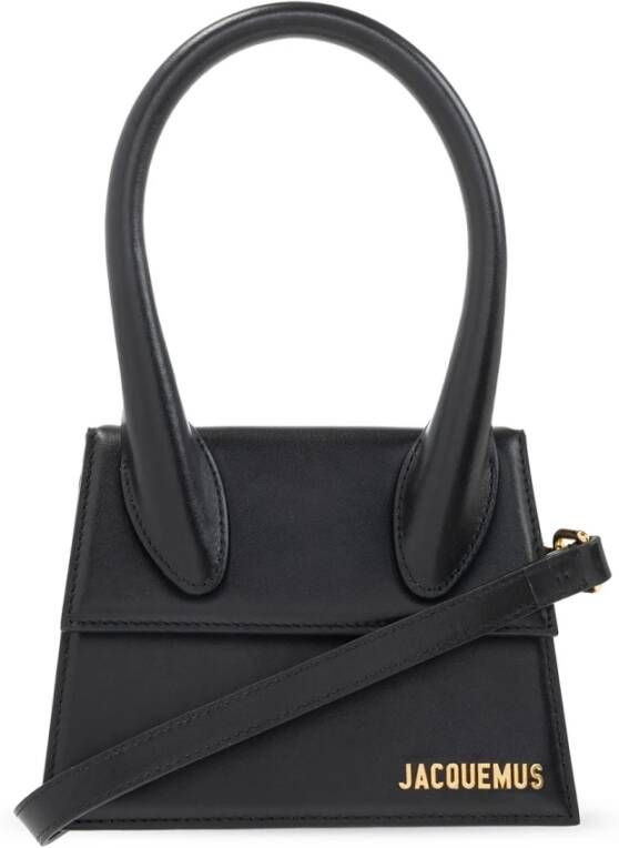 Jacquemus Totes Le Chiquito Moyen Top Handle Bag Leather in zwart
