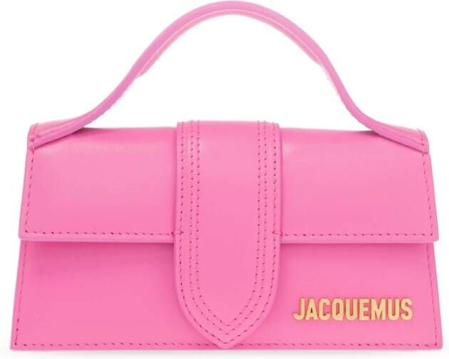 Jacquemus Gestructureerde leren tas met gewatteerd handvat Pink Dames