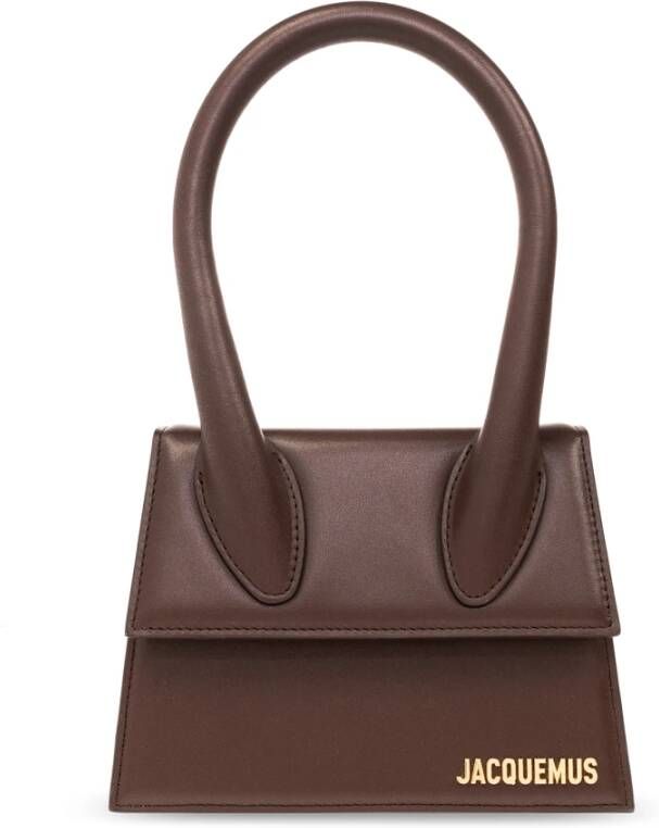 Jacquemus Totes Le Chiquito Moyen Top Handle Bag Leather in bruin