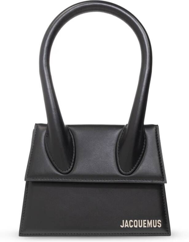 Jacquemus Totes Le Chiquito Moyen Top Handle Bag Leather in zwart