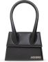 Jacquemus Totes Le Chiquito Moyen Top Handle Bag Leather in zwart - Thumbnail 1