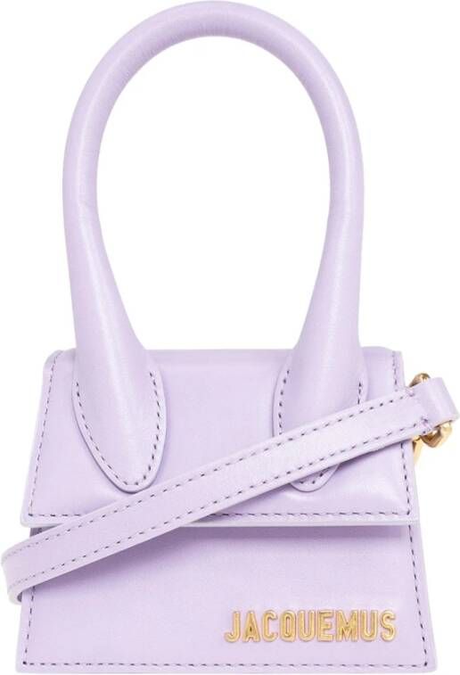 Jacquemus Totes Le Chiquito Top Handle Bag Leather in paars