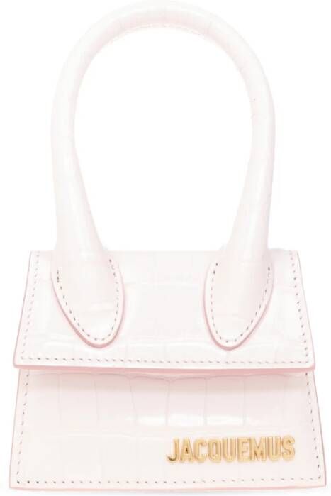 Jacquemus Totes Le Chiquito Top Handle Bag Leather in poeder roze