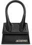 Jacquemus Zwarte Leren Mini Tas met Verstelbare Schouderband Black Dames - Thumbnail 1