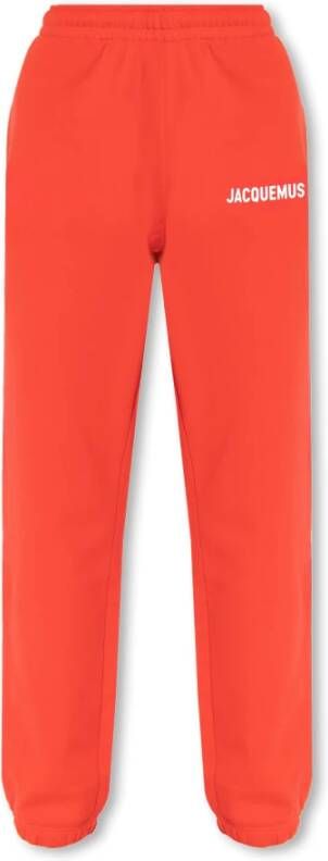 Jacquemus Logo-printed sweatpants Rood Dames