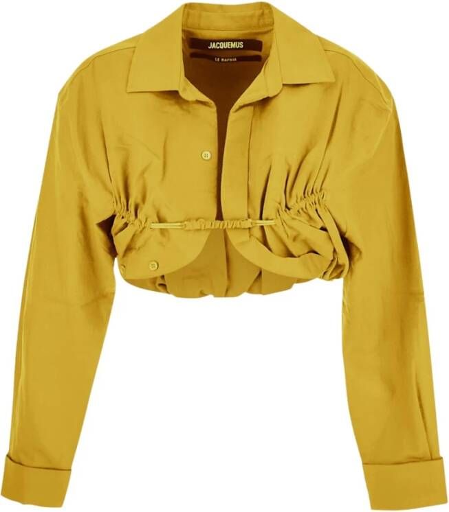 Jacquemus Machou Bolero Shirt Yellow Dames