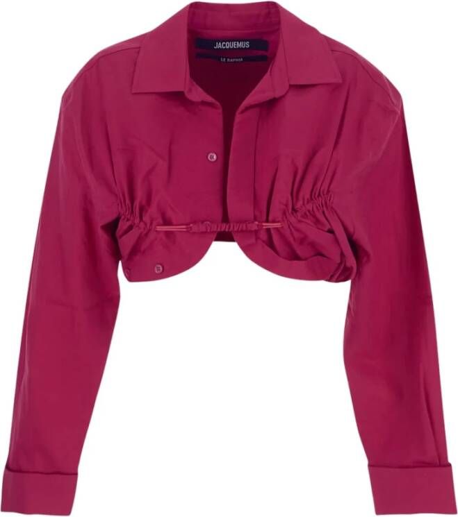 Jacquemus Machou Bolero Shirt Roze Dames