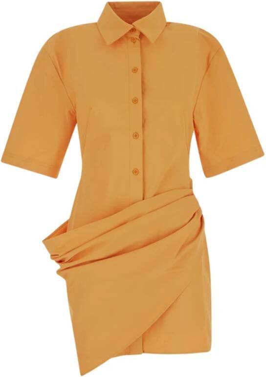 Jacquemus Mini Jurk met Camisa Stijl Oranje Dames