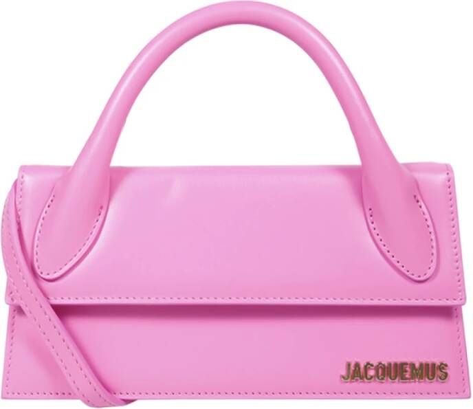 Jacquemus Gestructureerde leren tas met kreeftsluiting Pink Dames