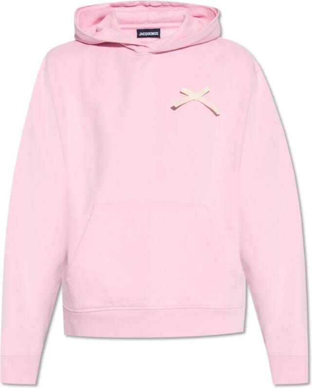 Jacquemus Noeud hoodie with logo Roze Heren
