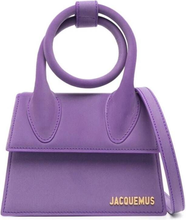 Jacquemus Paarse Le Chiquito Noeud Handtas Purple Dames