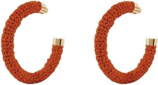 Jacquemus Pre-owned Fabric earrings Oranje Dames