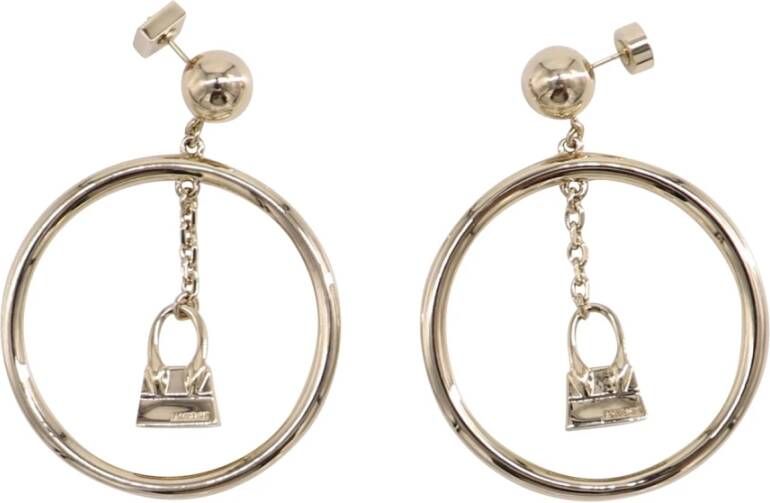 Jacquemus Pre-owned Le Chiquito Drop Hoop -oorbellen Grijs Dames