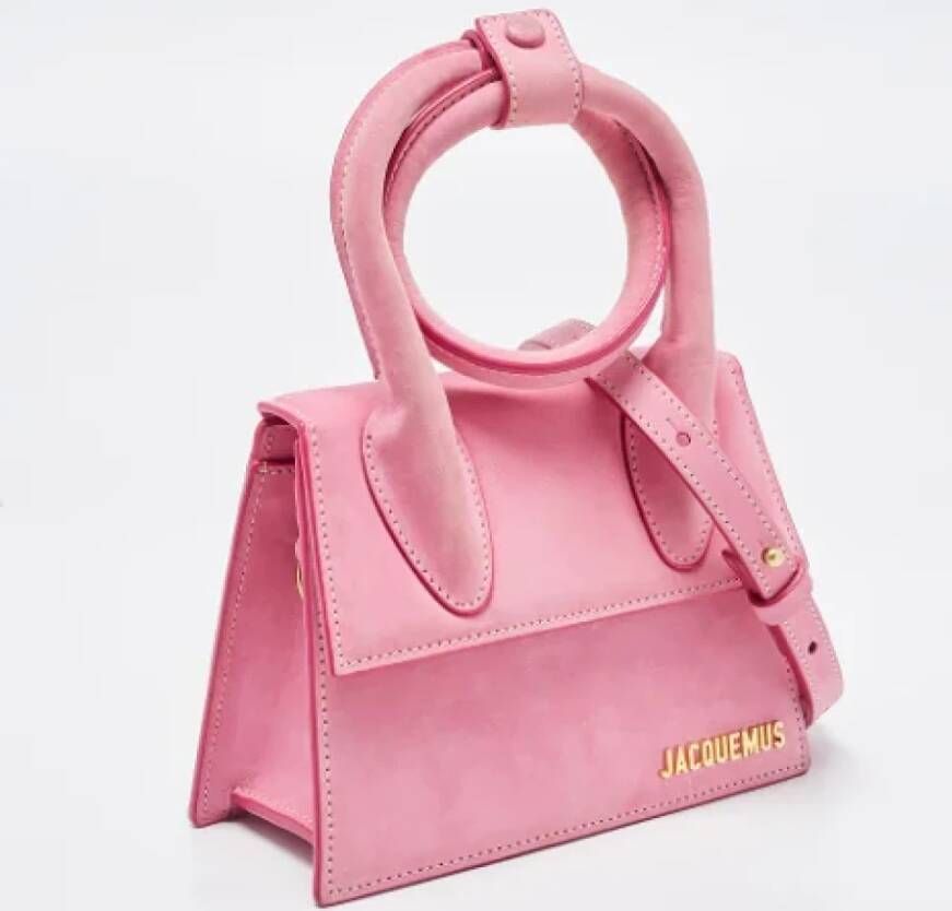 Jacquemus Pre-owned Leather handbags Roze Dames