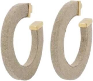 Jacquemus Pre-owned Fabric earrings Beige Dames