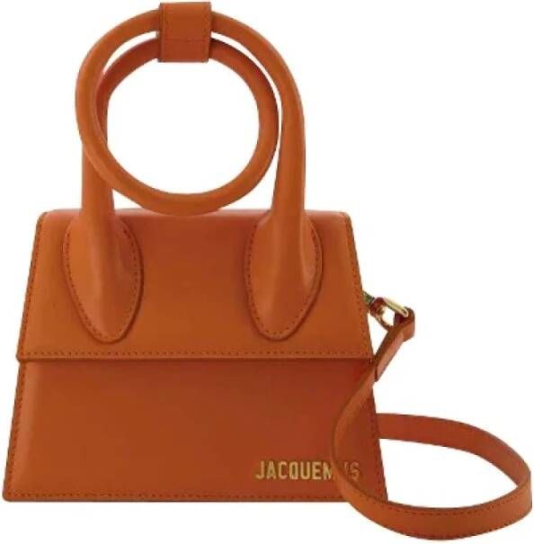 Jacquemus Pre-owned Leather handbags Oranje Dames