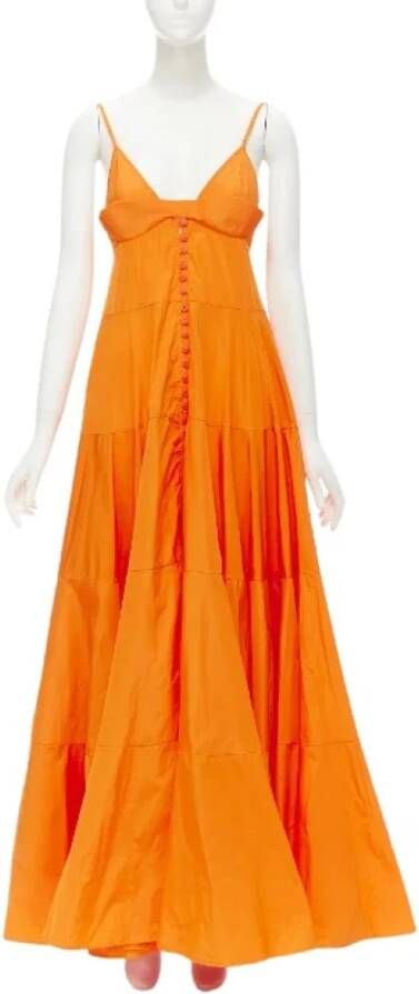 Jacquemus Pre-owned Voldoende katoenen jurken Oranje Dames