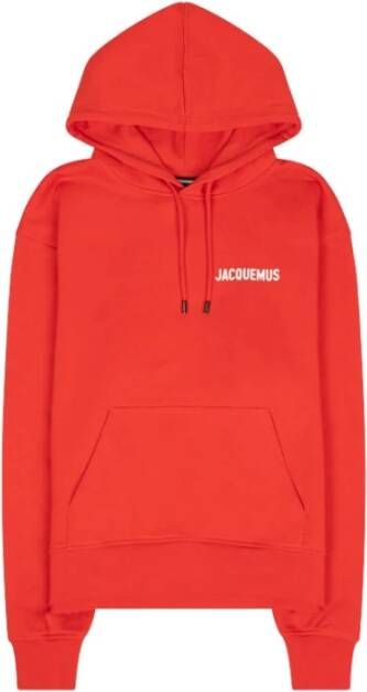 Jacquemus Rode Le Papier Hoodie Rood Heren