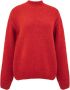 Jacquemus Rode Oversized Alpaca Gebreide Trui met Jacquard Logo Rood Dames - Thumbnail 1