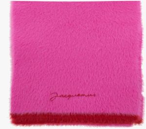 Jacquemus Scarf with logo Roze Dames